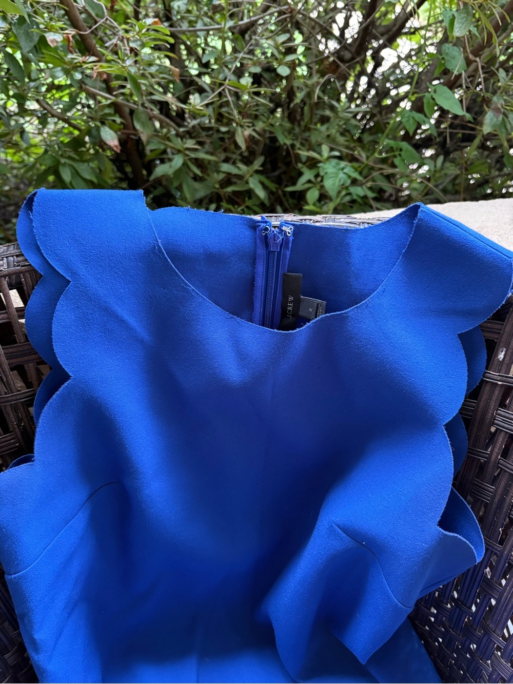 Blue J Crew Dress with Fancy Sleeve - Picture 2 of 3